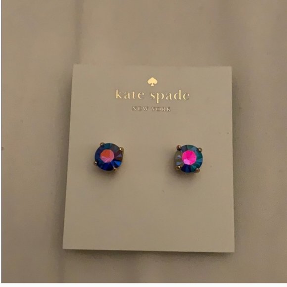 kate spade multicolor blue gumdrop stud earrings nwt - Picture 3 of 5